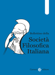 Cover of the issue number 3/2023 of the journal: Bollettino della società filosofica italiana